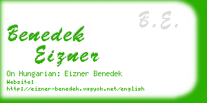 benedek eizner business card